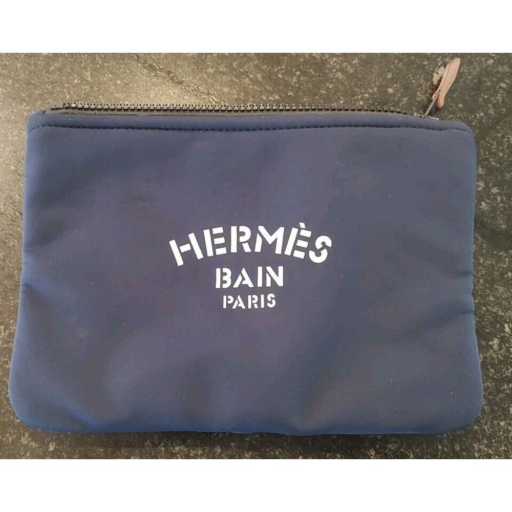 HERMES Bain Paris Polyamide Pouch-cosmetic Case-clutch Bag-used